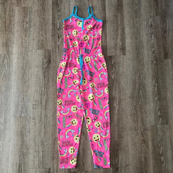 Justice Other - {Justice} Tween Pink Emoji PJ Pants Romper | 12